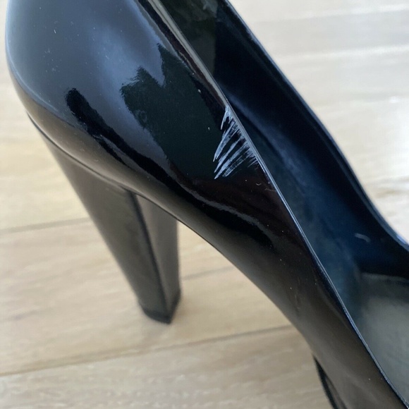 Miu Miu Size 7.5 Patent Leather Black 38 High Heel - Picture 7 of 7
